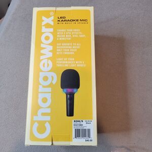 ChargeWorx Black Wireless Karaoke Microphone with Speaker